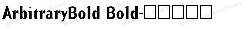 ArbitraryBold Bold字体转换
